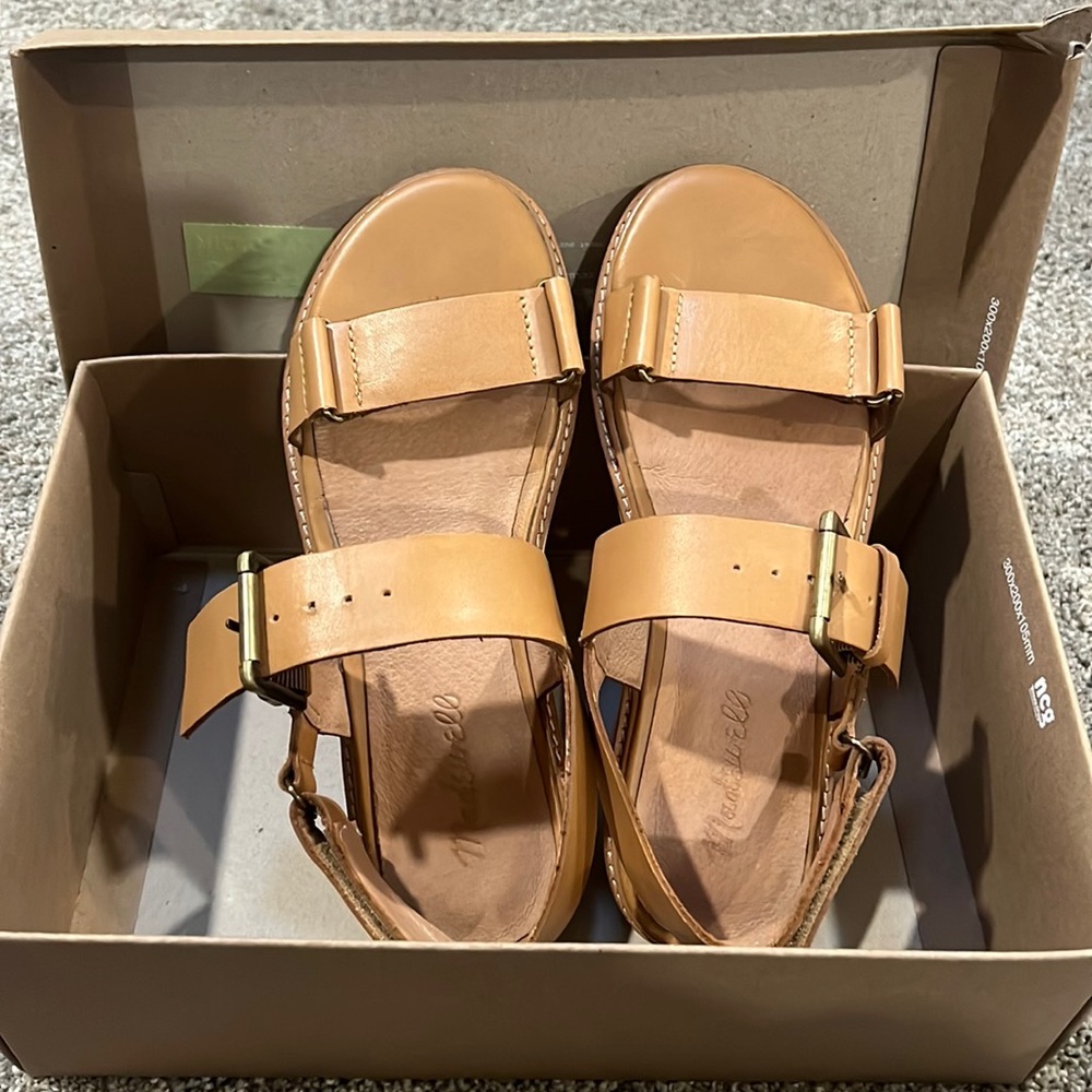 Madewell slingback sandals! Only worn once! Super comfortable and cute